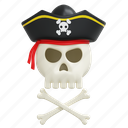pirate, skull, halloween, illustration, horror, spooky, ghost 