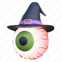 scary, eye, witch, hat, halloween, illustration, spooky 