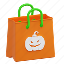 shopping, bag, halloween, illustration, scary, ghost, spooky, horror 