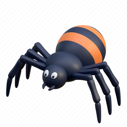 Spider, halloween, illustration, spooky, bug, horror, web 3D illustration - Download on Iconfinder