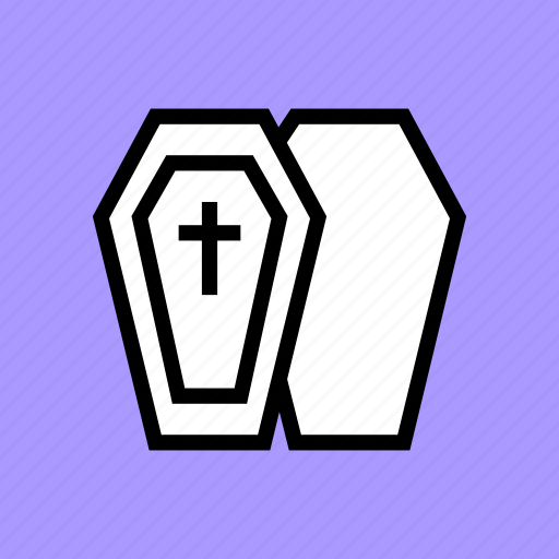 Casket, coffin, cross, death, funeral, halloween, remains icon - Download on Iconfinder