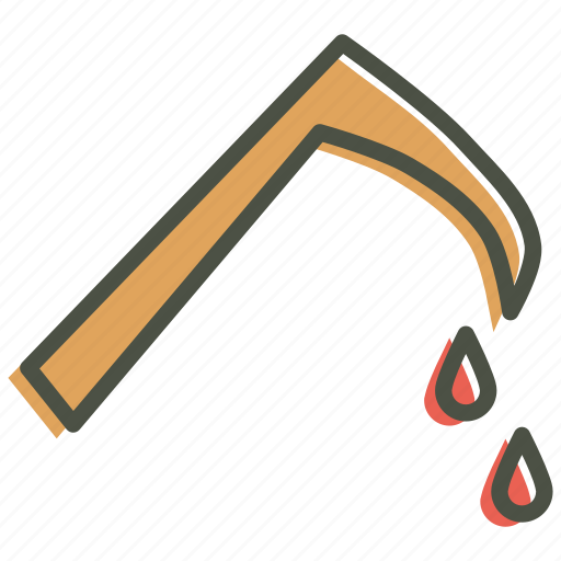 Axe, blood, evil, halloween, horror, scythe, sickle icon - Download on Iconfinder