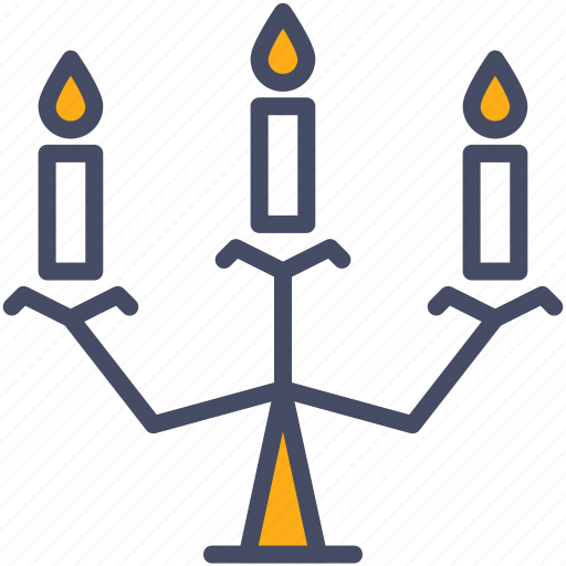 Candelabra, candle, halloween, light, stand, wax icon - Download on Iconfinder