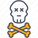 bones, caution, crossbones, danger, jolly roger, pirate, skull 