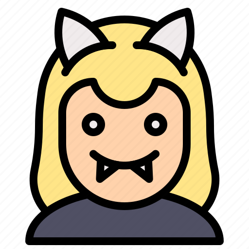 Catgirl, cosplay, female, foxgirl, monster icon - Download on Iconfinder