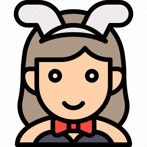 Bow tie, bunny, girl, playboy bunny, woman icon - Download on Iconfinder