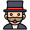 costume, male, man, old man, top hat