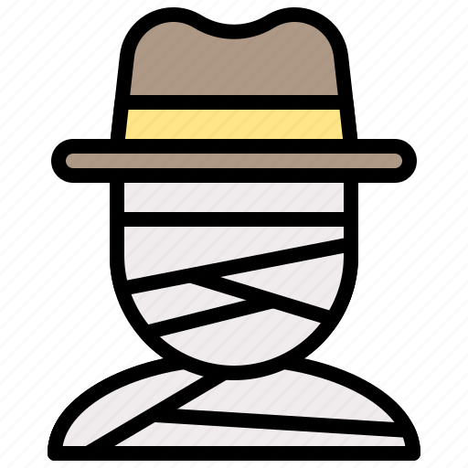 Corpse, deadman, hat, invisible man, mummy icon - Download on Iconfinder