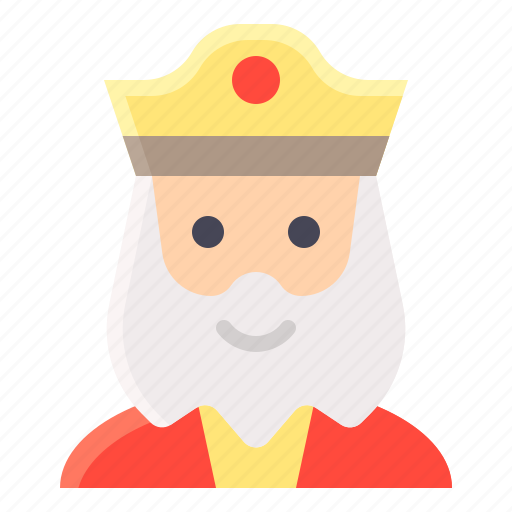 Crown, elderly, king, male, old man icon - Download on Iconfinder