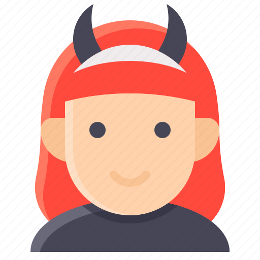 Devil, evil, evil girl, female, monster icon - Download on Iconfinder