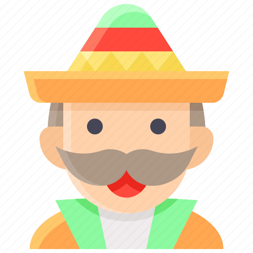 Costume, male, man, mexican, poncho icon - Download on Iconfinder