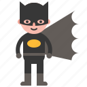 bat, halloween, character, bat boy, costume