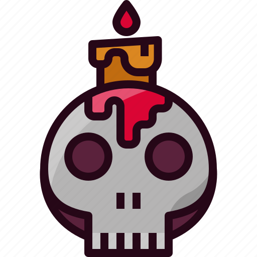 Candle, death, halloween, horror, light, skull icon - Download on Iconfinder