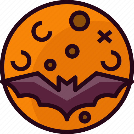 Bat, full, halloween, horror, moon, night icon - Download on Iconfinder