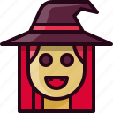 avatar, girl, halloween, profile, witch