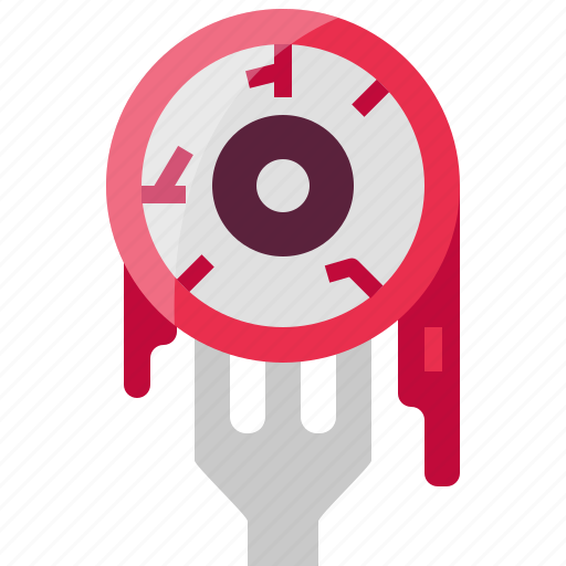 Eyeball, fork, halloween, horror icon - Download on Iconfinder