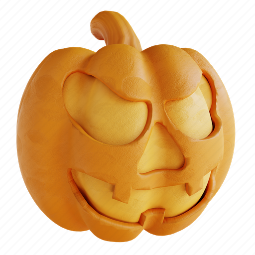 Illustration, funny, pumpkin, laughing, 3d illustration, halloween, horror 3D illustration - Download on Iconfinder