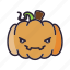 angry, halloween, lantern, pumpkin, terror 