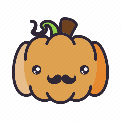 Halloween, hipster, lantern, moustache, pumpkin icon - Download on Iconfinder