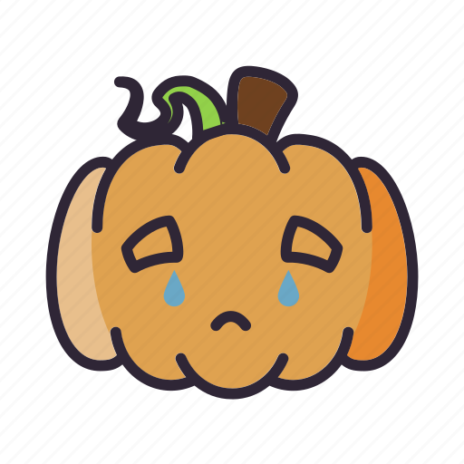 Cry, halloween, lantern, pumpkin, sad icon - Download on Iconfinder