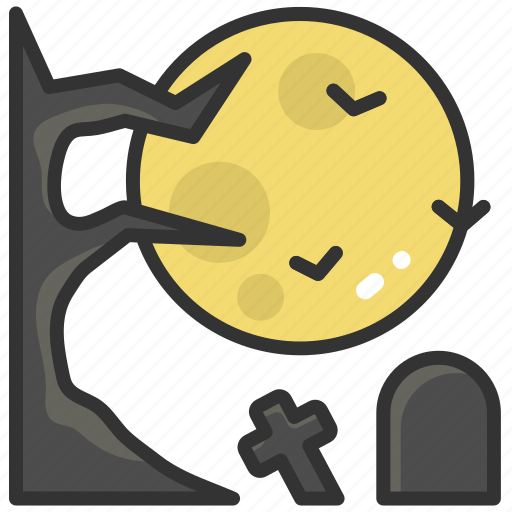 Cemetery, graveyard, halloween, horror, rip, spooky, tombstone icon - Download on Iconfinder