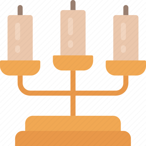 Candelabra, candle, evil, flame, halloween icon - Download on Iconfinder