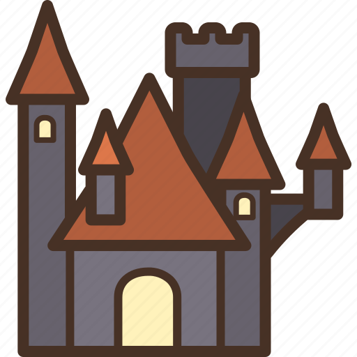 Castle, halloween, horror, holiday, october, celebration, cartoon icon - Download on Iconfinder