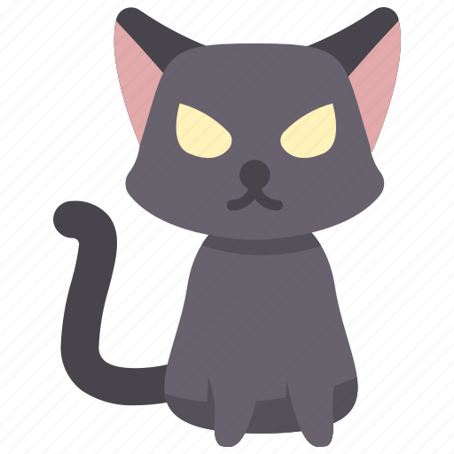 Black, cat, halloween, horror, holiday, october, celebration icon - Download on Iconfinder