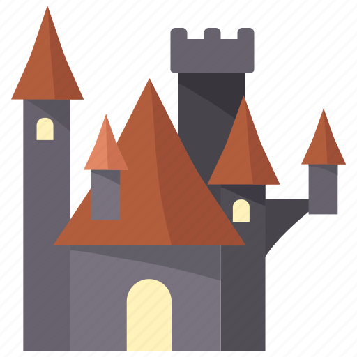 Castle, halloween, horror, holiday, october, celebration, cartoon icon - Download on Iconfinder
