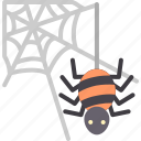 spider, and, web, halloween, horror, holiday, october, celebration, cartoon