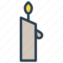 candle, light, memorial, torch