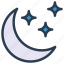 moon, night, sleep, stars 