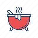cauldron, cook, halloween, stove