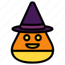 candy corn witch, candy, dessert, halloween, sweet, food, delicious