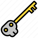 skeleton key, skull key, haunted-key, security, crowbar
