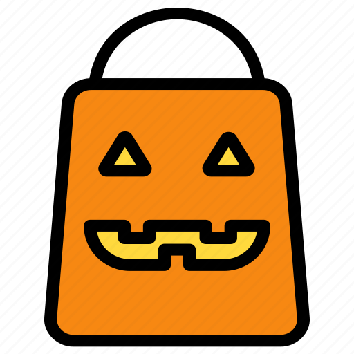 Trick or treat bag, halloween bag, bag, halloween, pumpkin bag, candy, shopping icon - Download on Iconfinder
