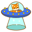 halloween, shiba inu, holiday, scary, scream, ghost, alien, ufo, light 