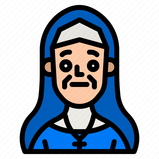 Nun, spooky, catholic, scary, costume icon - Download on Iconfinder