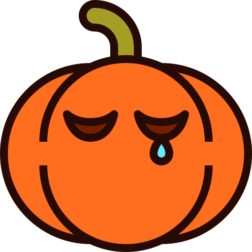 Emoji, pumpkin, scary, halloween, cry icon - Free download