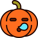 emoji, pumpkin, scary, halloween, sleep
