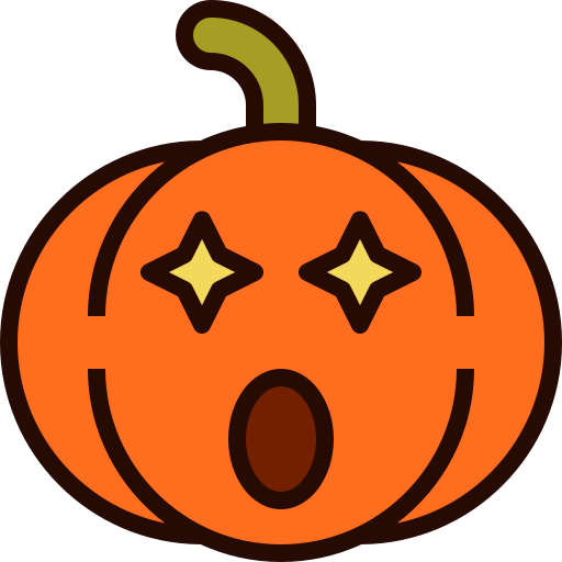 Emoji, pumpkin, scary, halloween, wow icon - Free download