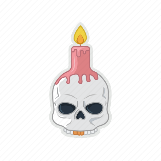 Candle, halloween, head, skull icon - Download on Iconfinder