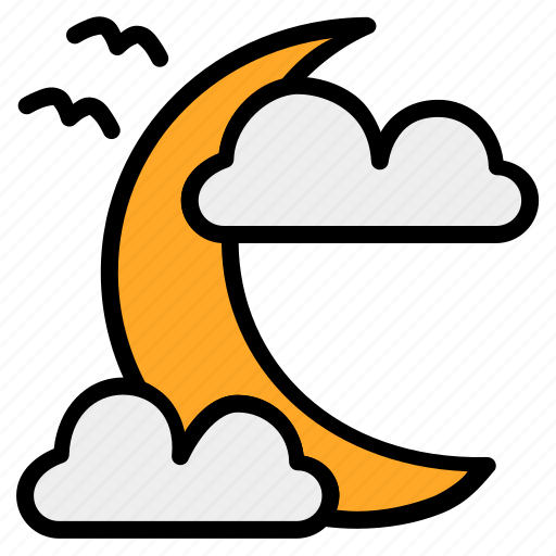 Crescent moon, half moon, mounth, night, scary, spooky, terror icon - Download on Iconfinder
