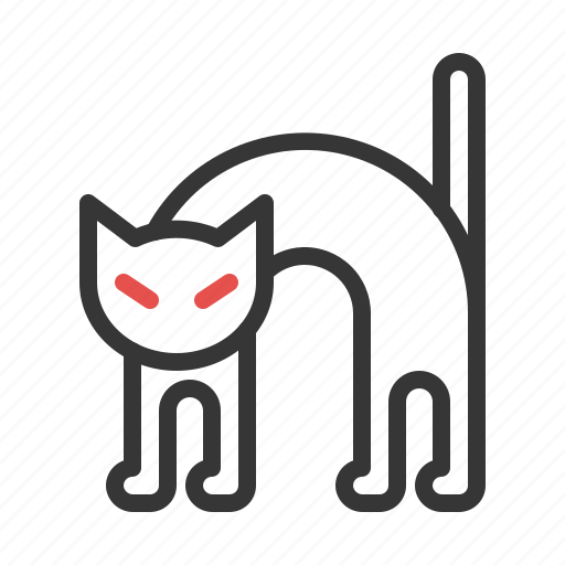 Black, cat, fear, halloween, scary, spooky icon - Download on Iconfinder