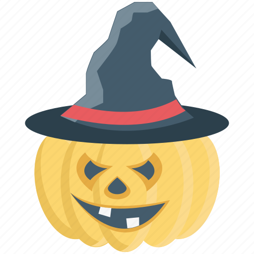 Dreadful, fearful, halloween pumpkin, hat, horrible, scary icon - Download on Iconfinder