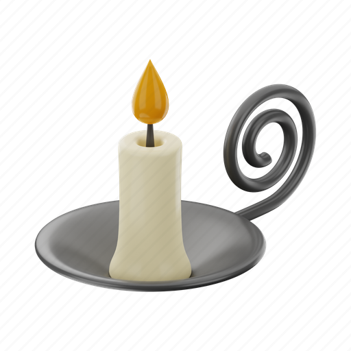 Horror, night, halloween, ghost, candle, scary 3D illustration - Download on Iconfinder