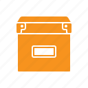 storage box, box, lid, tag