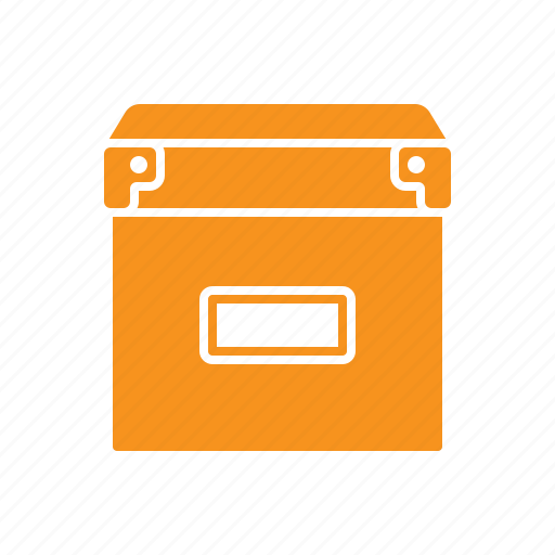 Storage box, box, lid, tag icon - Download on Iconfinder