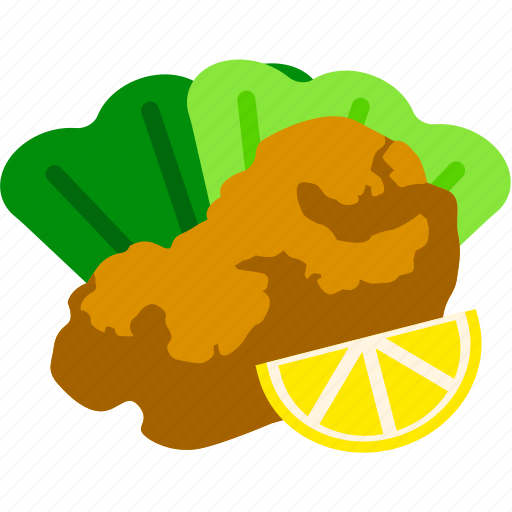 Fried chicken, karaage, lemon, side dish, snack icon - Download on Iconfinder