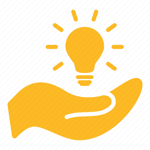 Bulb, creation, electricity, hand, idea, invention, light icon - Download on Iconfinder